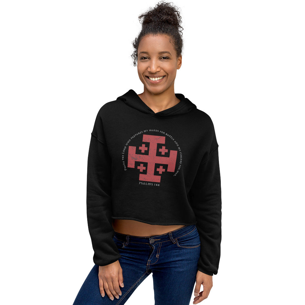 Prepare for Battle - Black Crop Top